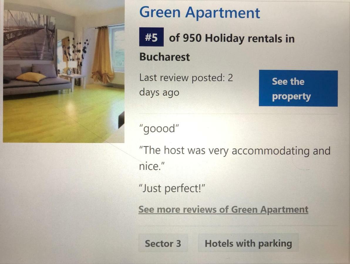 Green Apartment 6 Bukarest Exteriör bild